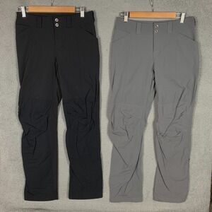 REI Co-op Screeline Pants Women's 4 Black/Gray Roll Up Stretch Hiking Lot of 2‎